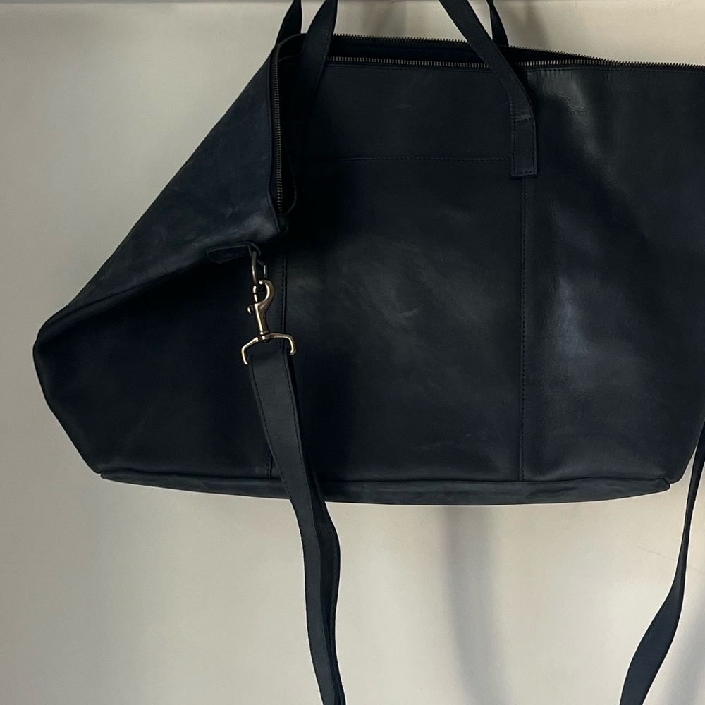 ABLE leather weekender bag - never used